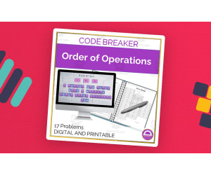 Order of Operations Hidden Message Digital and Printable | Math Activity