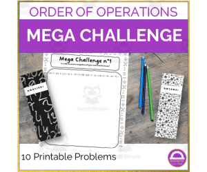 Order of Operations Mega Challenge Activity