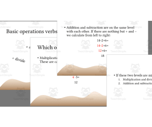 Order of Operations PowerPoint for 3rd and 4th Grades