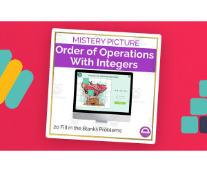 Order of Operations with Integers Mistery Picture