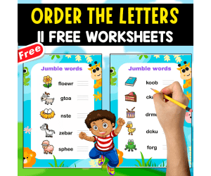 ORDER THE LETTERS | 11 FREE WORKSHEETS