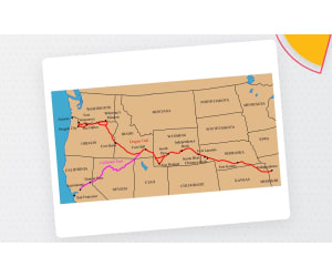 Oregon Trail & California Trail Map Clipart - Westward Expansion Maps