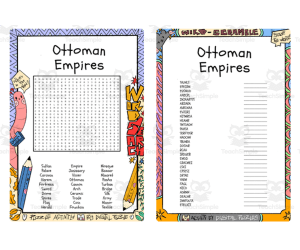 Ottoman Empires word search & scramble