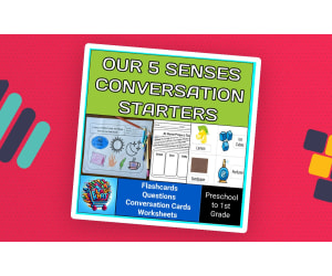 Our 5 Senses Lesson, Flashcards, & Conversation For Kindergarten & 1st