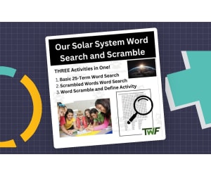 Our Solar System Word Search and Scramble Activity
