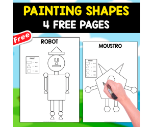PAINTING SHAPES | 4 FREE WORKSHEETS