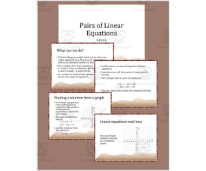 Pairs of Linear Equations Editable PowerPoint 8.EE.C.8