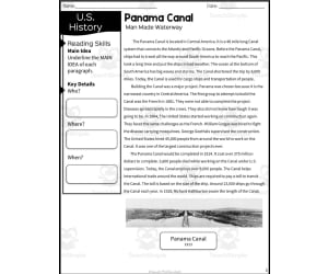 Panama Canal Reading Packet