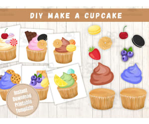 Paper games - Make your own Cupcake DIY activity