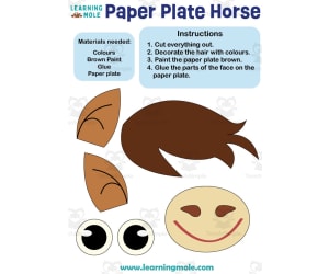 Paper Plate Horse Activity