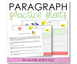 Paragraph Practice, Graphic Organizer For Basic Paragraph Instruction