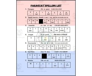 Paraguay Spelling List