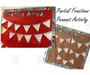 Partial Fractions Pennant Activity
