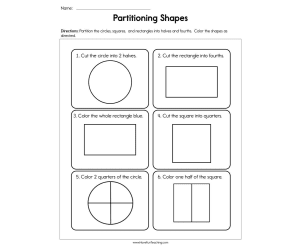 Partitioning Shapes Worksheet