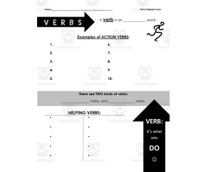 Parts of Speech Student Note Pages