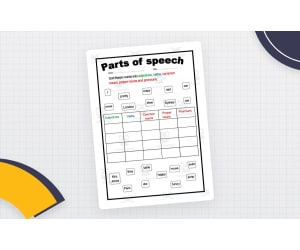 Parts of Speech Worksheet 1 – Grammar Practice