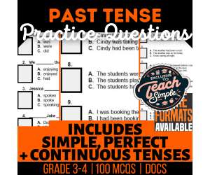 Past Tense Practice Questions - Grammar Grade 3-4 (Docs)