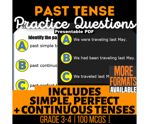 Past Tense Practice Questions - Grammar Grade 3-4 (Presentable PDF)