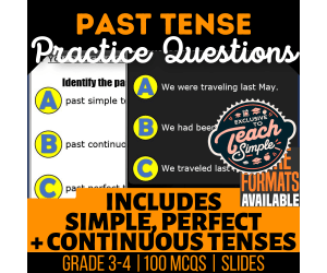 Past Tense Practice Questions - Grammar Grade 3-4 (Slides)