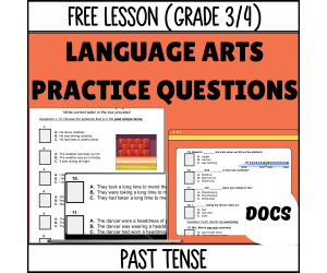 Past Tense Sample - Grammar Grade 3-4 (Docs)