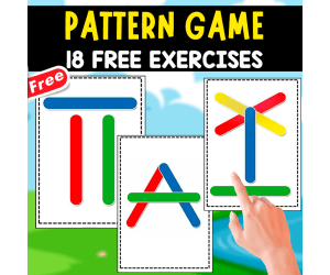 PATTERN GAME | 18 FREE FLASHCARDS