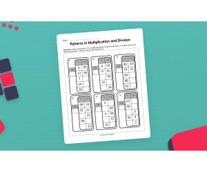 Patterns in Multiplication and Division Worksheet