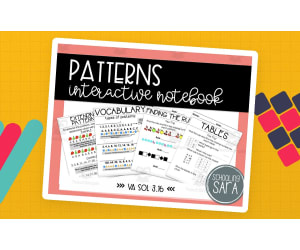 Patterns Math Interactive Notebook (VA SOL 3.16)