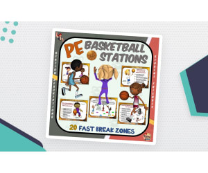 PE Basketball Stations – 20 Station Signs