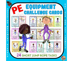 PE Equipment Challenge Cards: Short Jump Rope Tasks
