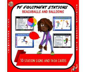 PE Equipment Stations: Beachballs + Balloons