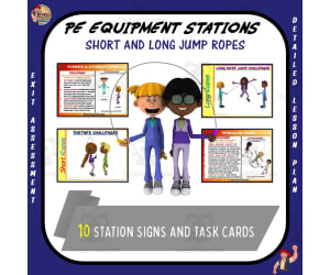 PE Equipment Stations: Short + Long Jump Ropes
