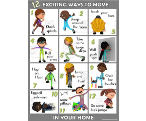 PE Home Poster Visuals: 12 Exciting Ways to Move