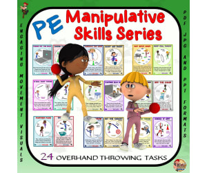 PE Manipulative Skills Series: Overhand Throwing Task Cards