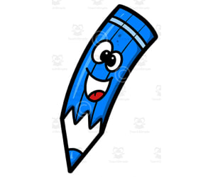 Pencil cartoon clipart-Back to school graphics illustration