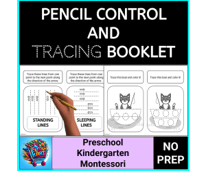Pencil Control Tracing Worksheets for Pre-K & Kindergarten Pre-Writing
