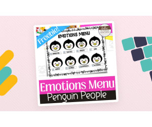Penguin Feelings Chart and Reference Poster For Emotions