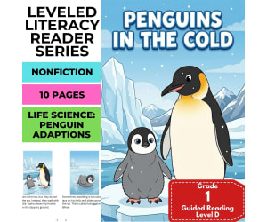 Penguins in the Cold Cored Literacy Readers Level D