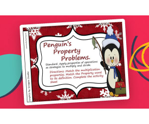 Penguins Multiplication Division Properties Activity