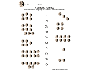 Pennies Matching Worksheet