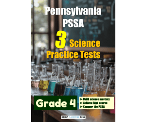 Pennsylvania PSSA Pack of 3 Science Tests for Grade 4