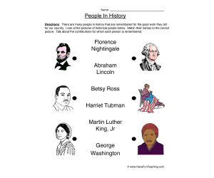 People in US History Worksheet
