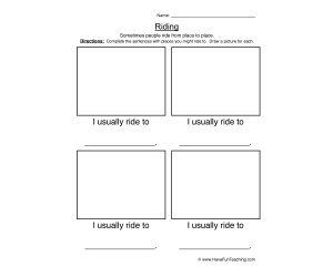 People Riding Transportation Worksheet
