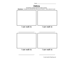 People Walking Transportation Worksheet