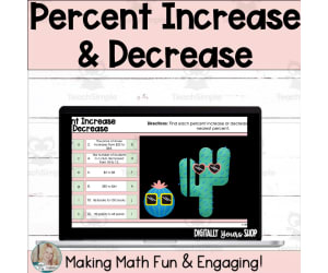 Percent Increase and Decrease Digital Self-Checking Activity