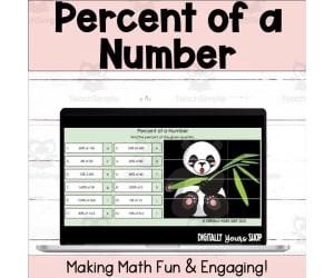 Percent of a Number - Finding Percent of a Number - Self-Checking Activity