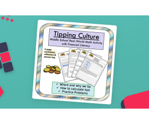 Percent Word Problems – Tipping & Gratuities Math