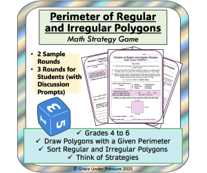 Perimeter Worksheets: Perimeter of Regular & Irregular Polygons Game
