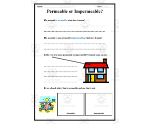 Permeable or Impermeable Worksheet