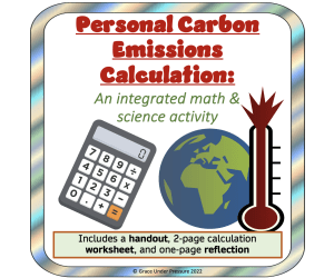 Personal Carbon Emissions Integrated Math and Earth Science Lesson: Ideas to Slow Climate Change