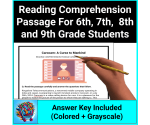 Persuasive Reading Comprehension Passage Sub Plan for 6th, 7th, & 8th